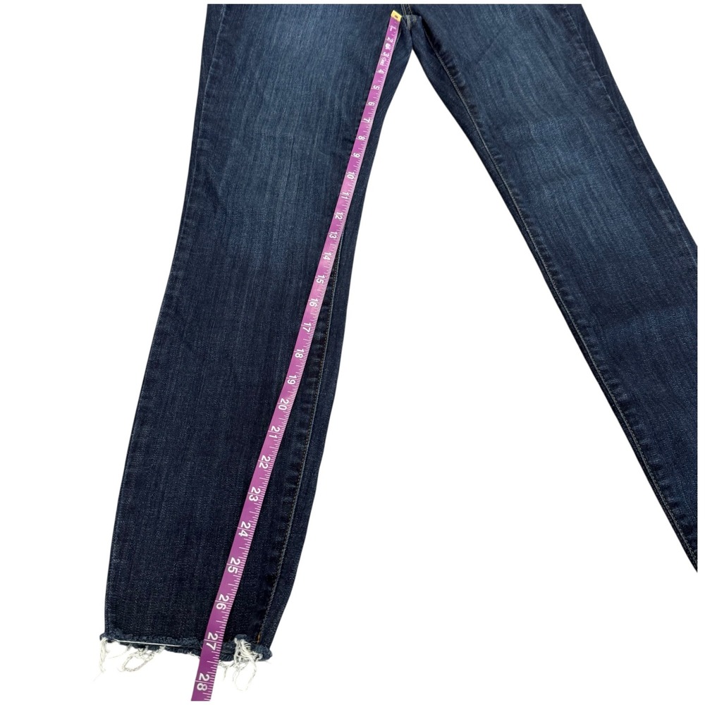 Judy Blue Skinny Fit Jeans Dark Wash Raw Fray Hem Womens 7/28 Comfort Western - Picture 7 of 10
